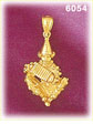 14K Gold Clown W/Accordion Charm