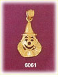 14k gold clown w/cone hat charm