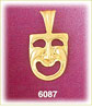 14K Yellow Gold Drama Mask Comedy Mask Charm