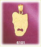 14k gold drama mask tragedy mask charm