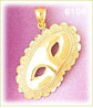 14K Gold Masquerade Mask Charm