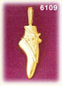 14k gold point ballet slipper charm