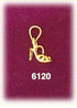 14k gold 3d women's high heels charm
