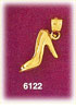 14k gold 3d woman's shoe charm