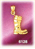 14K Gold 3D Boot Charm