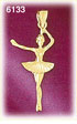 14K Gold Ballet Dancer On Point Charm