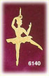 14k gold ballerina charm