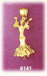 14K Gold 3D Performing Dancer Charm