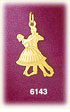 14k gold couple dancing charm