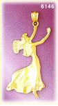 14K Gold Elegant Dancer Charm