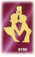 14k gold silhouette dancing youth couple kissing charm