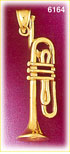 14K Gold 3D Trumpet Charm