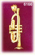 14K Gold Brass Trumpet 3D Charm