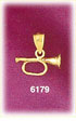 14k horn gold 3d charm