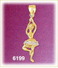 14K Gold Two Tone Ballerina Charm