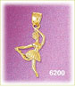 14K Gold Performing Ballerina Charm
