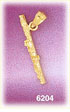 14k gold flute 3d charm