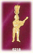 14k gold guitarist playing guitar charm