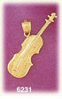 14k gold violin musical instrument charm