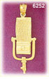 14k gold mic microphone charm