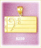 14K Gold Bass Clef Charm