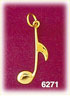 14k gold music note eighth note charm