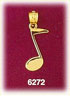 14k gold eighth note charm