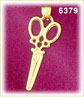 14K Gold Hair Cutting Scissors Charm