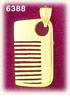 14K Gold 3D Hair Comb Charm