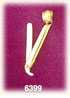 14k gold barber's 3d moveable straight razor charm