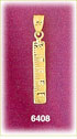 14K Gold Ruler Charm