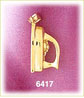 14K Gold 3D Iron Charm