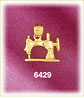 14K Gold 3D Sewing Machine Charm