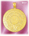 14K Gold Sundial Charm