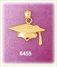 14K Gold Graduation Cap With Tassel Charm