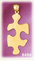 14K Gold Puzzle Piece Charm