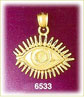 14K Gold All Seeing Eye Charm
