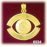 14K Gold Evil Eye Charm