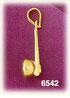14K Gold 3D Pipe Charm