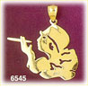 14K Gold Old Fashioned Cigarette Charm