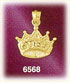 14K Gold Queen Crown Charm