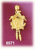 14K Gold Coocoo Clock Charm