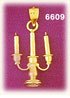14K Gold 3D Candelabra Charm