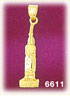 14K Gold Upright Vacuum Charm 3D