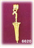 14k gold 3d parasol charm