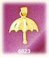 14k gold open umbrella charm