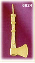 14K Gold 3D Axe Charm