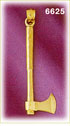 14K Gold Axe 3D Charm