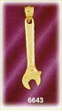 14K Gold Adjustable Wrench Charm
