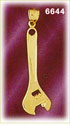 14K Gold Adjustable Wrench Tool Charm